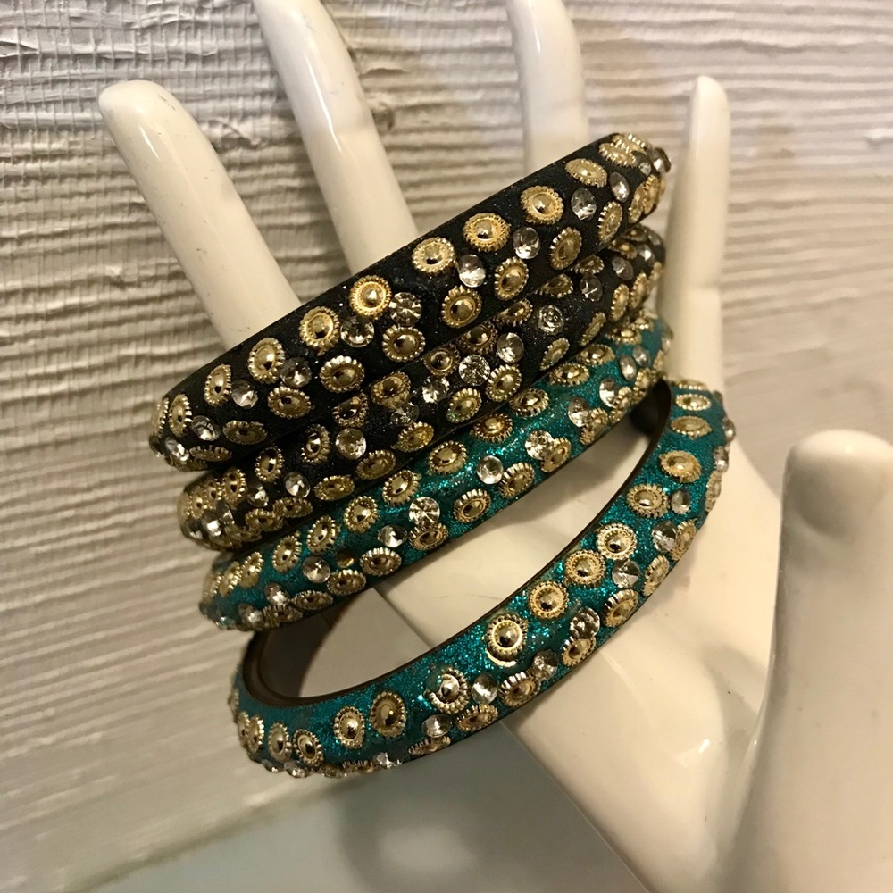 Bundle of Indian Inspired Fashion Bangles 4 pcs.